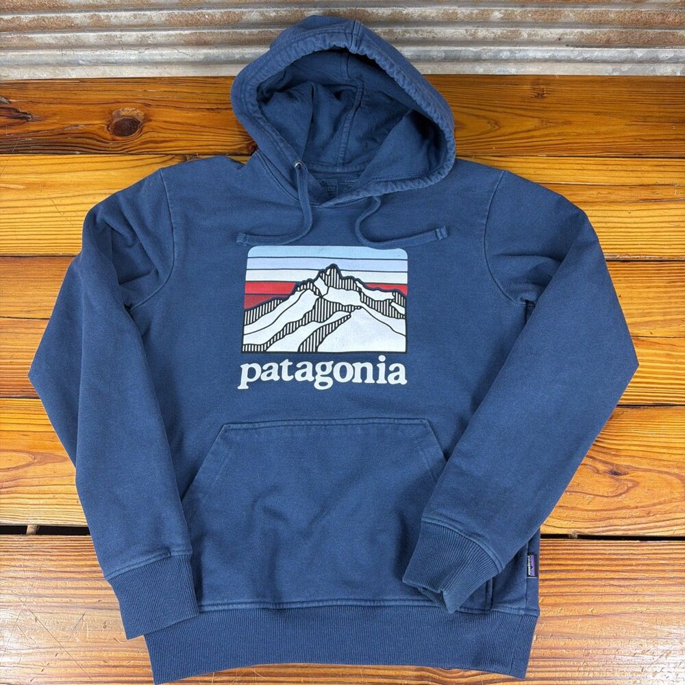 Patagonia Blue Fitz Roy Horizons Uprisal Hoodie Size XS